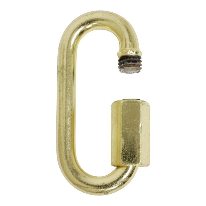 Verrouillage à vis fileté (2 pièces), Doré clair, H 2,56 po x l 1,22 po x P 0,28 po