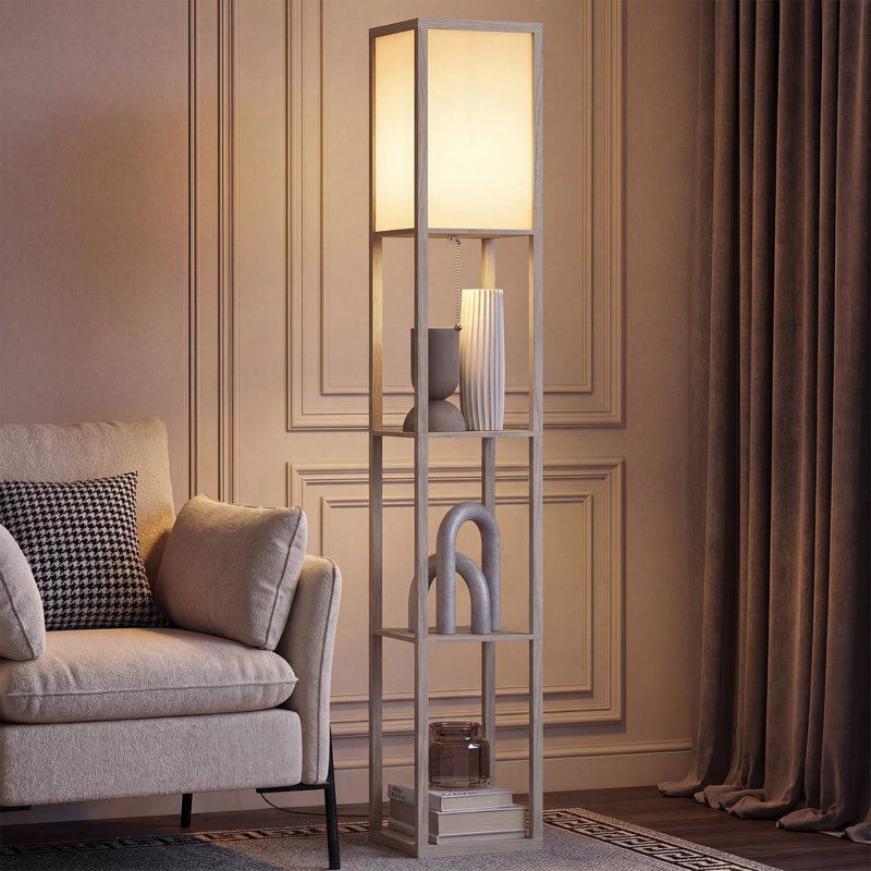 Retweet 160cm Column Floor Lamp, Oak