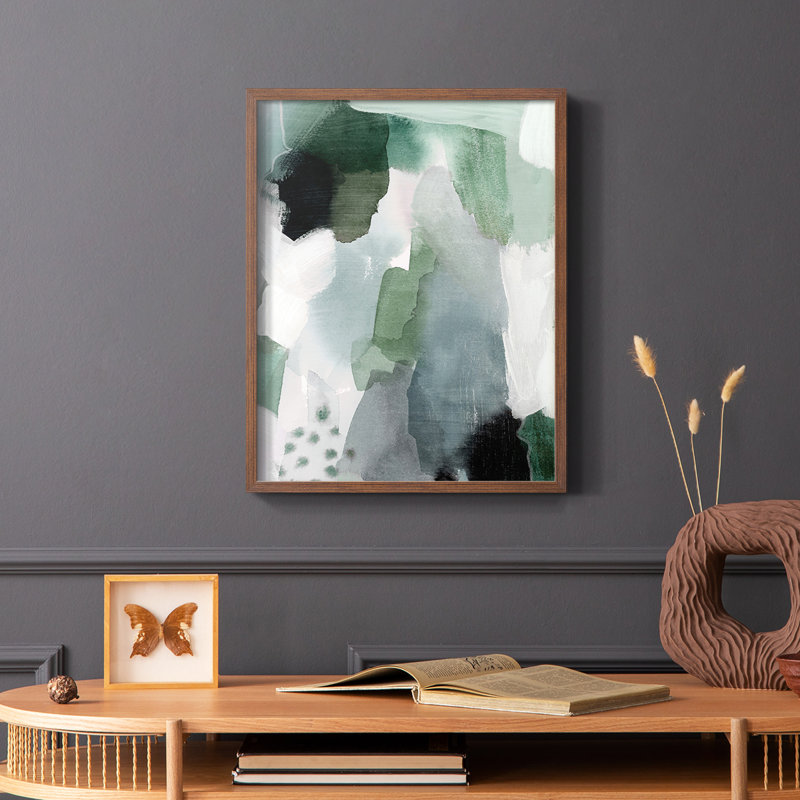 Turquoise Waters I Framed Print - Solid Wood, Brown, 20" H x 16" W