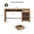 Boho Rattan Desk with Spacious Workspace and Hidden Storage-326127443