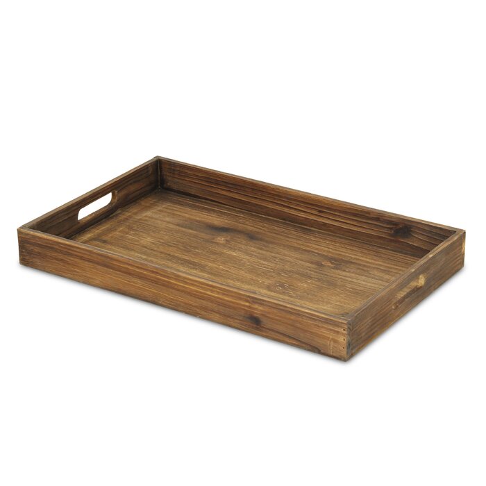 Gracie Oaks Louroukina Solid Wood Tray & Reviews | Wayfair