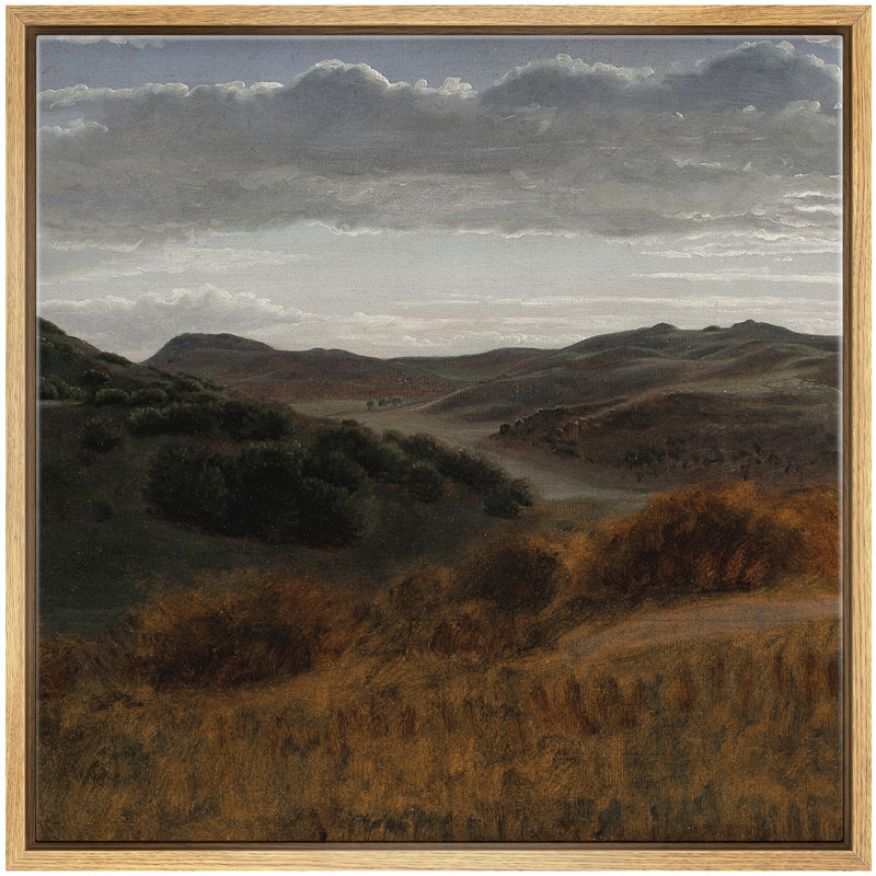 " Rolling Hills at Dusk " Print, Natural, 24" H x 24" W