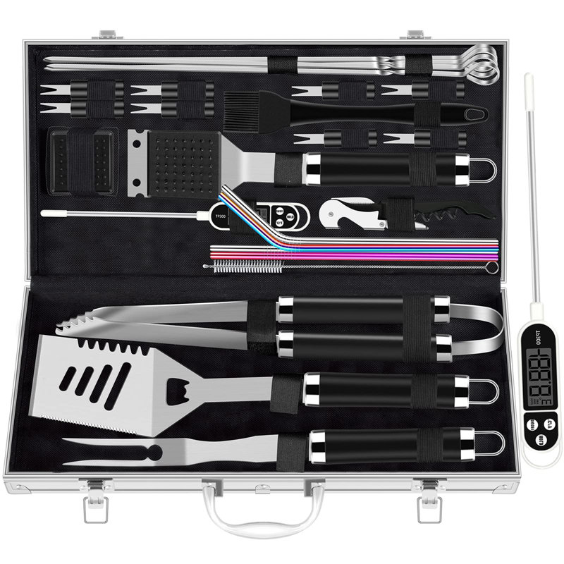 Wesneski Stainless Steel Dishwasher Safe Grilling Tool Set