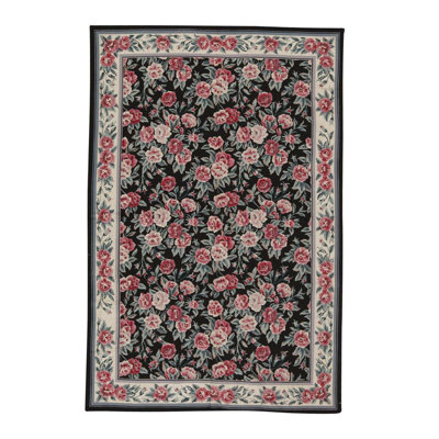 Handmade Wool Floral Area Rug