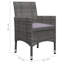  Ensemble de salle à manger 5 pièces en bois d'acacia massif gris-1333827561-1333827566