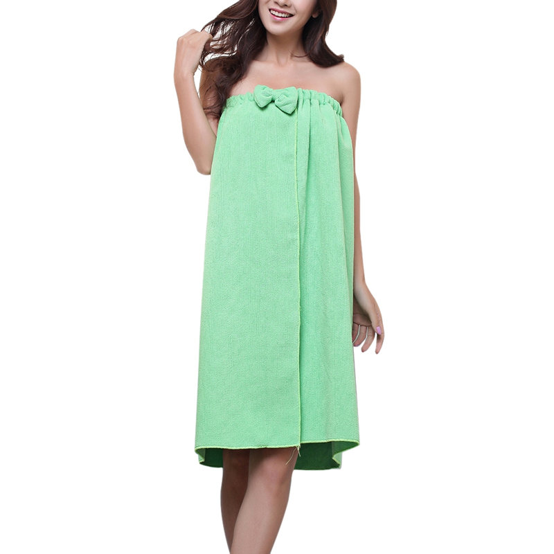 Serviette de bain en microfibre à séchage rapide 55 x 27 po Bow Bowknot, Vert