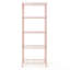 Étagère de rangement à 5 niveaux réglable en fil métallique rose, autoportante, pour chambre, dressing ou salle de bain