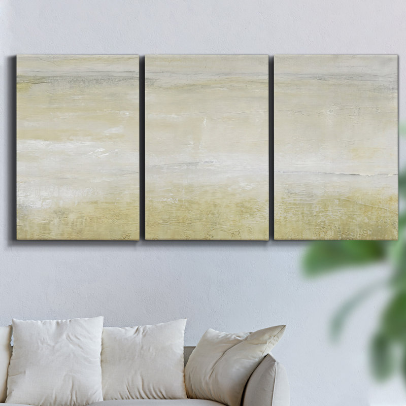 «Coastline Splash III», reproduction sur toile 3 pièces, H 48 po x l 96 po x P 2 po