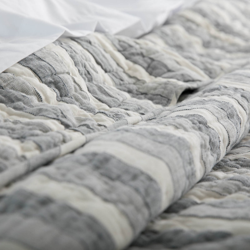 Armond Linen Quilt, King Quilt + 2 Shams