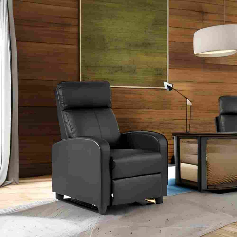 Fauteuil inclinable en cuir synthétique chocolat