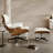 Mid Century Chaise Lounge Chair With Ottoman, Top Grain Leather, Modern Office Chair Classic Design, Heavy Duty Base Support For Living Room Study Lounge Office-143815030