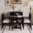 American Retro Black Dining Table