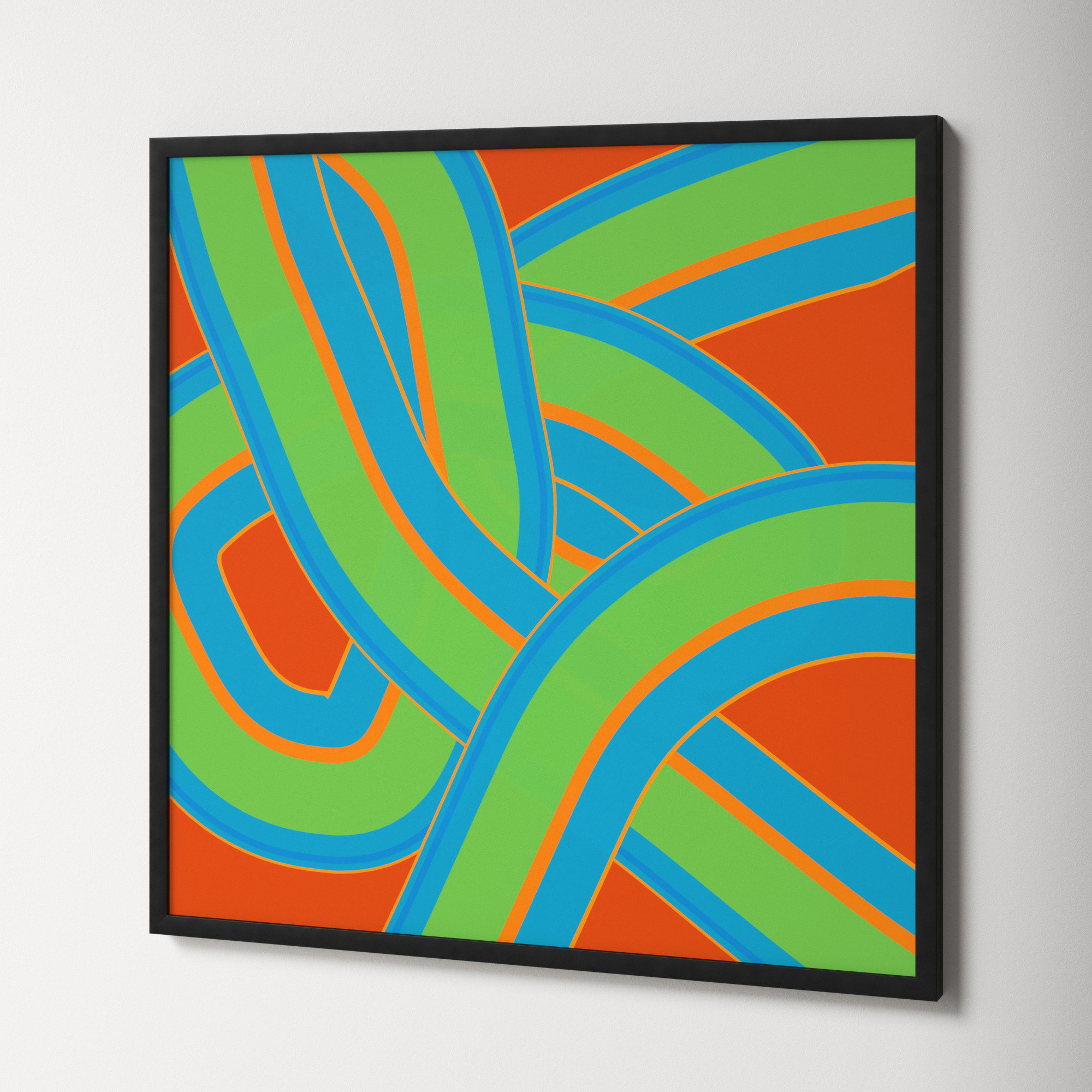 Twisted Love by Jacques Pilon, Black, 36" H x 36" W x 1.25" D