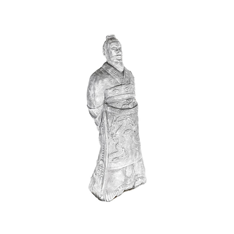 Newcomb People Statue, White Stone