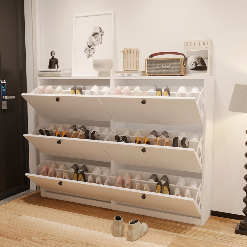 Armoire de rangement pour chaussures 36 paires, range-chaussures autoportant avec tablettes réglables, étagère à chaussures étroite pour entrée, couloir, salon