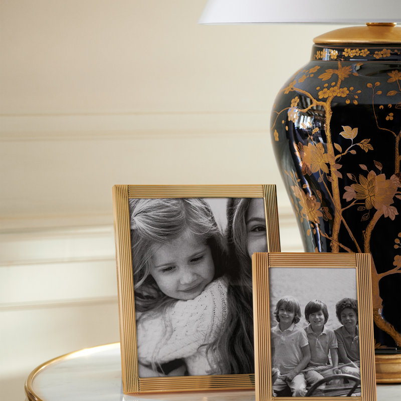 Ralph Lauren Gable 1 Light Standard Table Lamp, Black/Gold
