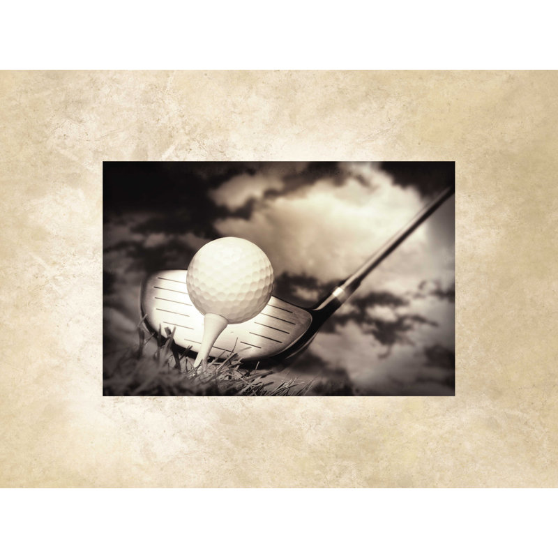 Golf - peinture sur toile tendue, H 36 po x l 48 po