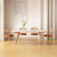 Plateau de table rectangulaire en bois fritté blanc avec table en bois massif pour la salle à manger / cuisine-71621413