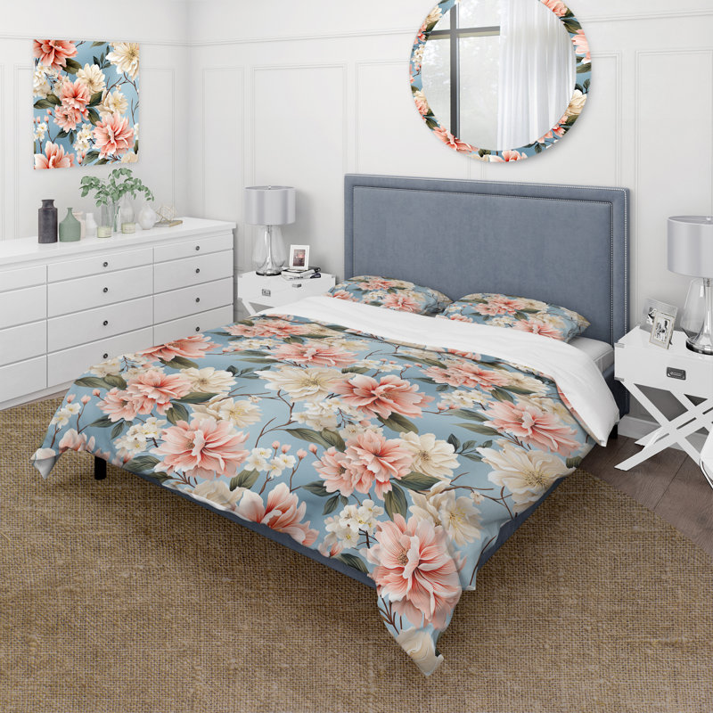 Ensemble de housse de couette Mirdash, Housse de couette pour grand lit et 2 taies décor