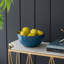 Bol décoratif en aluminium doré / bleu