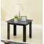 Ensemble de 3 pièces Table basse rectangulaire de style traditionnel Table de bout carrée Pieds en bois Plateau en faux marbre Mobilier en bois brun-95407351