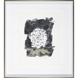 Silver Flower - Chrysanthemum Print by Robert Robinson