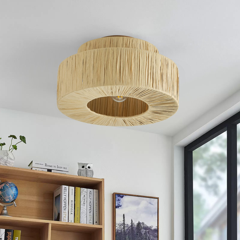 1-Brown dimmable iron ceiling light