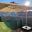 Sadi 3.7m Square Cantilever Parasol With Base-605331004