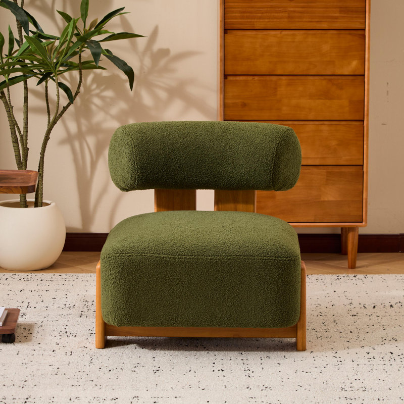 Chaise d'appoint Rheia Mid-Century, Vert