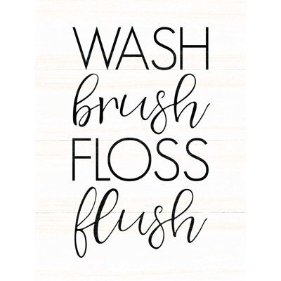 «Wash Brush Floss Flush 2», reproduction sur toile tendue