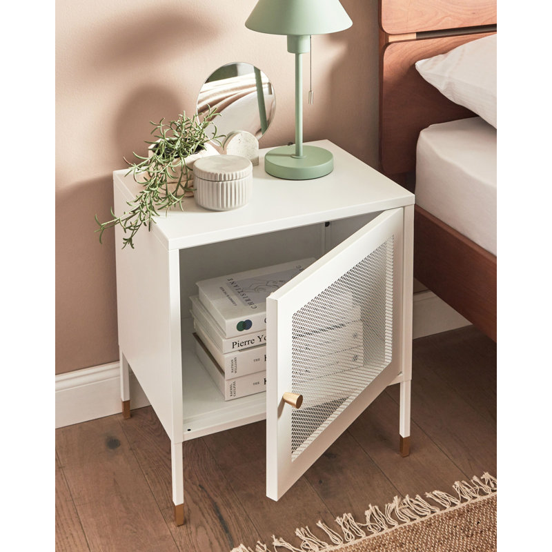 Aalap 45cm W Metal Bedside Table
