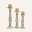 18'' H Wood Tabletop Candlestick