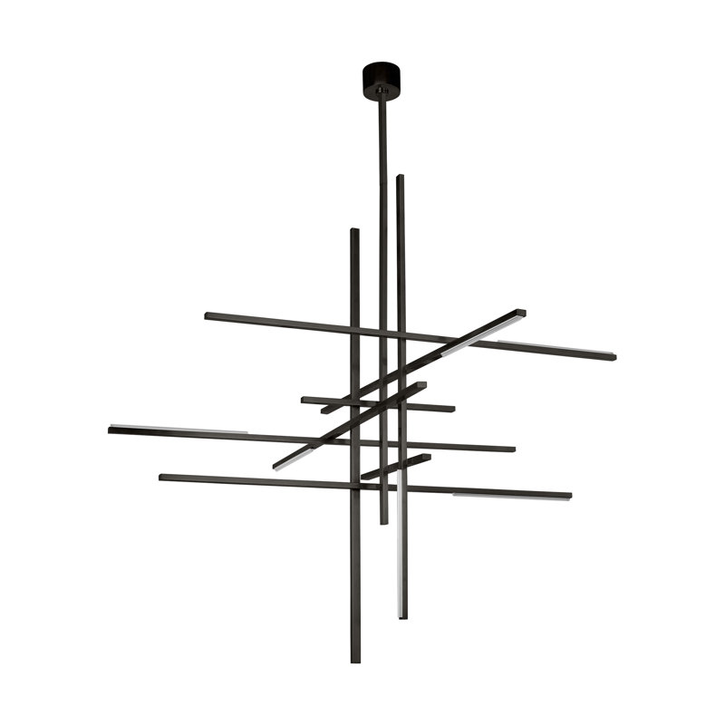 Sean Lavin 7 light Chandelier in Natural Brass finish., Bronze
