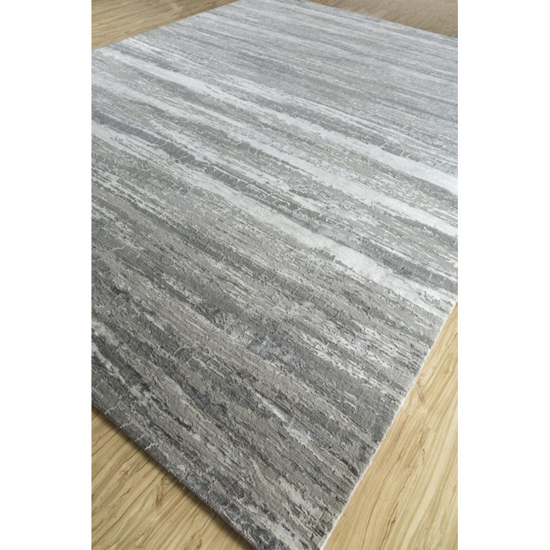 Contemporary One-of-a-Kind Rectangle 9 X 12 Hand Knotted Area Rug