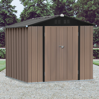 Large Galvanized Steel Lockable Apex Metal Shed