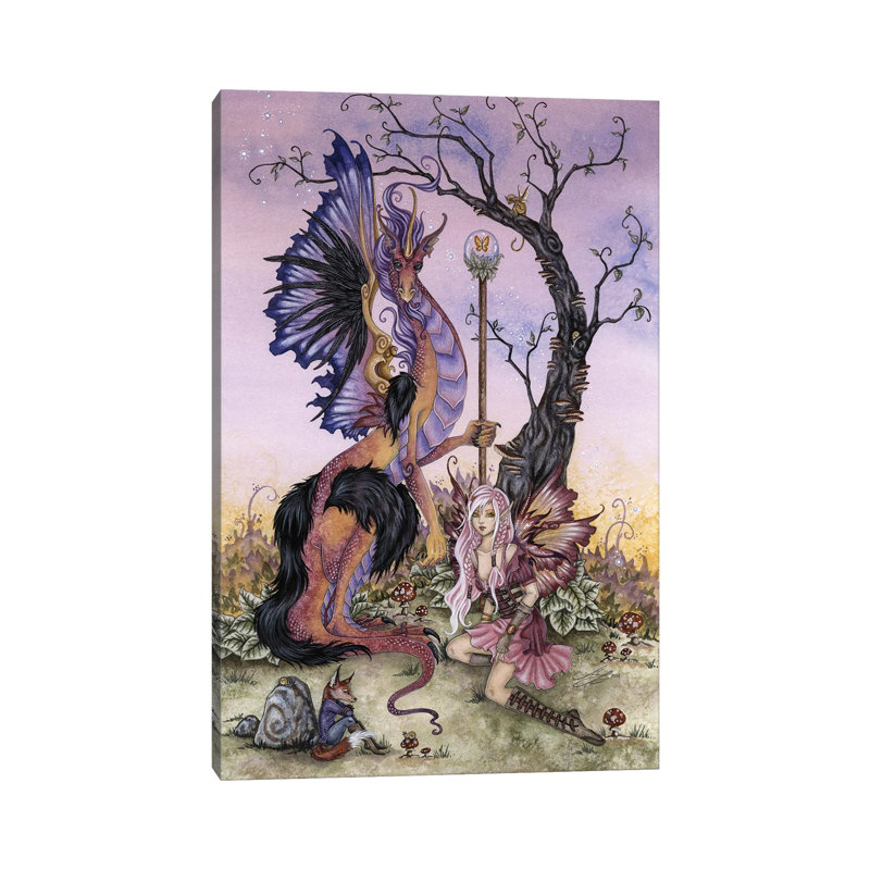 «Gathering at Dawn» par Amy Brown - impression sur toile tendue, H 60 po x l 40po x P 1,5 po