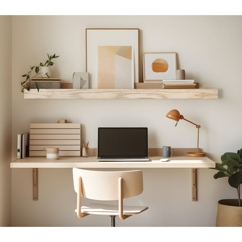 Emerald Lee Oak Floating Shelf, 4" H x 42" W x 5" D
