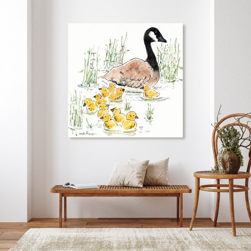 Studio Series - Goose and Babies - Toile tendue avec châssis - Collection Stephen Macquignon