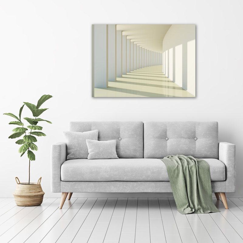 Glass Print Wall Art 100X70cm Image Printed On Glass Decorative Wall Picture Behind Toughened / Tempered Safety Real Glass For Kitchen & Living Room Theme:Corridor