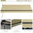 10' X 8' Retractable Deck Awning, Patio Sun Shelter With Manual Crank, 280gsm Fabric, Aluminum Frame, Beige For Balcony, Yard Awning Retractable, Sunshade Deck,