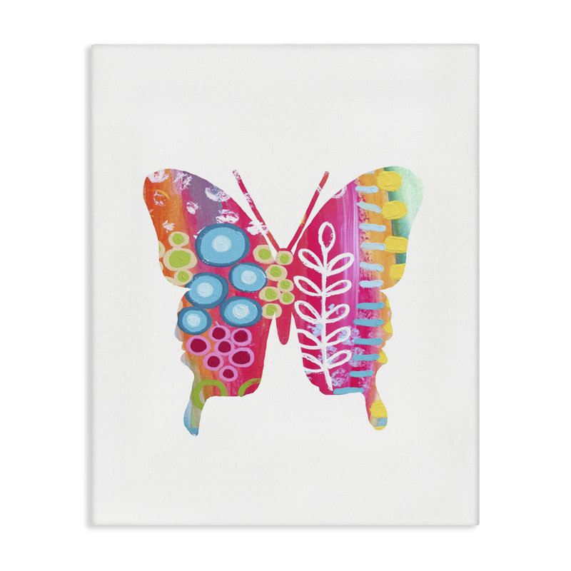 «Pink Florals Butterfly» par Lisa Nohren, H 40 po x l 30 po