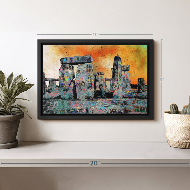 Impression sur toile Graffiti Stonehenge, H 9 po x l 13 po