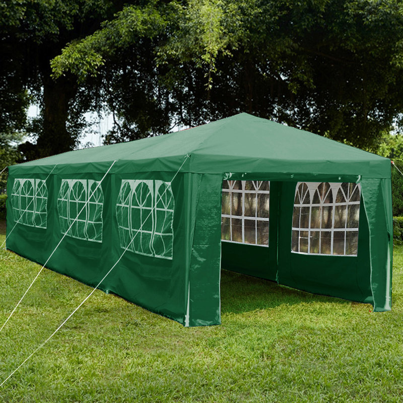 Rainsville 3 x 9m Metal Party Tent, Green