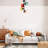 Elegant Metal Chandelier with Glass Cap, 15 x 15 x 21.7 inches | 4 x E27 Socket, Max 40W (Bulb Not Included) | Multicolor & Black, IP20 Rated | Stylish Lighting Fixture for Living Room & Dining Room Decor-562251768-562251771-562251773