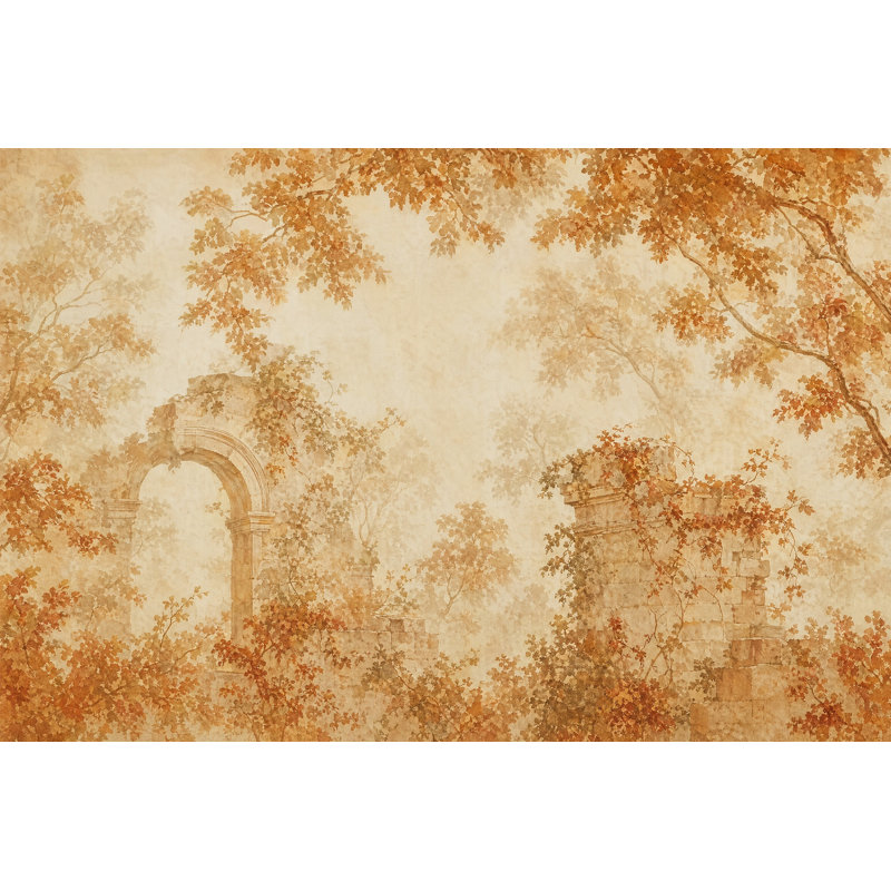 Décoration murale amovible Wall Arch Ruins, 140 po x 108 po, Textured Non-Pasted