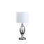 Lampe de table 25 po en chrome argent texturé Ambros, tension d'entrée: 110-120V