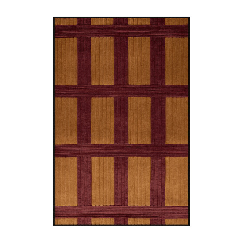 Machine Washable Trellis Red Area Rug