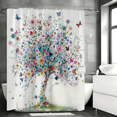Rideaux de douche avec crochets inclus
