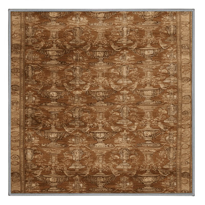 Tapis brun français lavable à la machine
