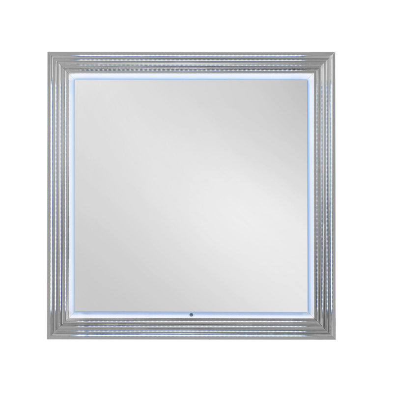 WHITE MARBLE MIRROR WITH LED
